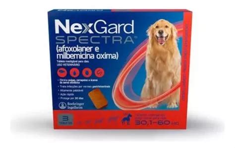 Nexgard Spectra Antipulgas Para Cães 30 1 A 60 Kg 3 Tabletes Frete grátis