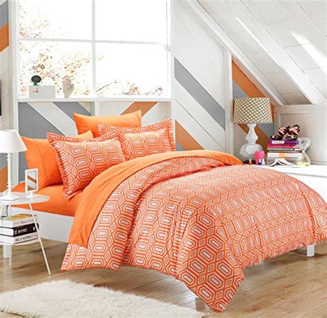 Rise And Shine Orange And White Comforter And Bedding Sets