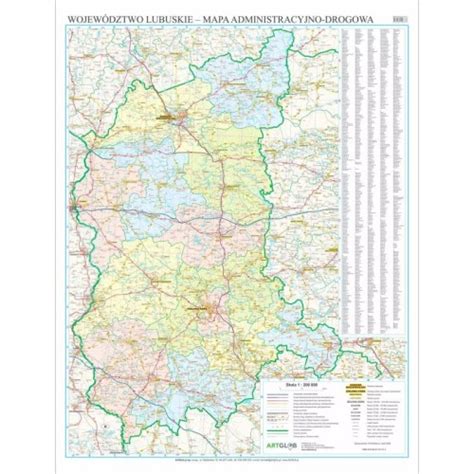 Lubuskie Mapa Cienna Drogowa Arkusz Artglob