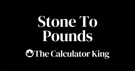 Convert Stone to Pounds (st to lb) | Examples & Steps