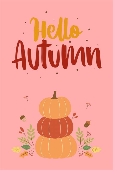 Hello Autumn Pumpkin Aesthetic Wallpaper | Fall wallpaper, Aesthetic ...