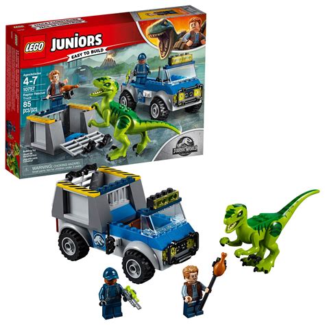 Lego Juniors Jurassic World Raptor Rescue Truck Dinosaur Toy Building