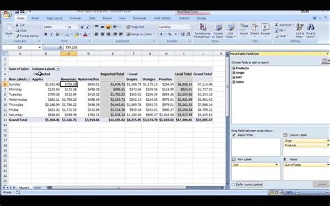 Spreadsheet Pivot Table with Excel Pivot Table Tutorial Youtube Convert ...