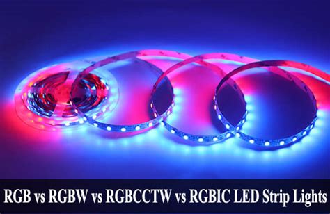 Rgb Vs Rgbw Vs Rgbcctw Vs Rgbic Led Strip Lights