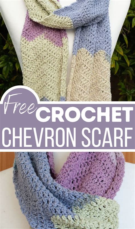 9 Free Crochet Chevron Stitch Scarf Patterns For Winter - Red Agape Blog