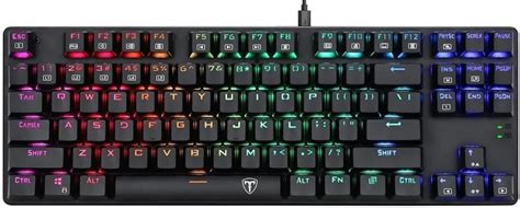 Teclado T Dagger Bora Black RGB TGK315 RD Switch Red