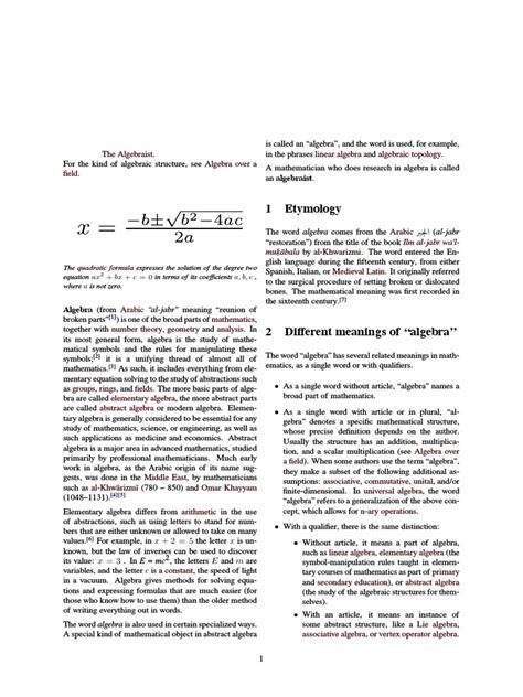 Algebra | PDF | Algebra | Abstract Algebra