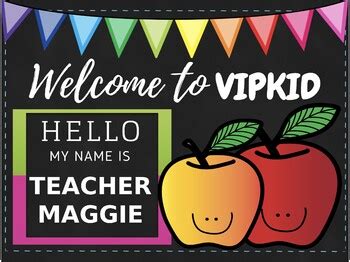 EDITABLE VIPKID Teacher Name Tag By Resources Maker TPT