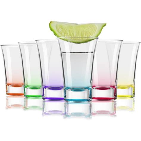 Lot De Verres Shot Color S Base Lourde Ml Ml Verres