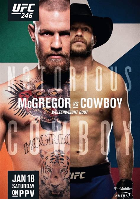 UFC 246 Conor McGregor Vs Donald Cowboy Cerrone Poster Prints4u