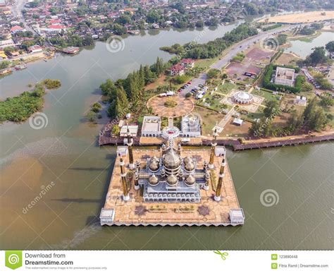 Aerial View of Crystal Mosque or Masjid Kristal, Malaysia. Stock Photo - Image of islam, masjid ...