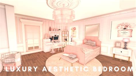 Bloxburg LUXURY AESTHETIC PINK Teen Bedroom Speedbuild Roblox YouTube