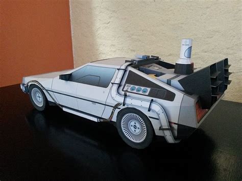 Delorean Back To The Future Inspired Diy Papercraft Model Delorean