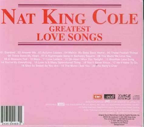 Club Cd Nat King Cole Greatest Love Songs