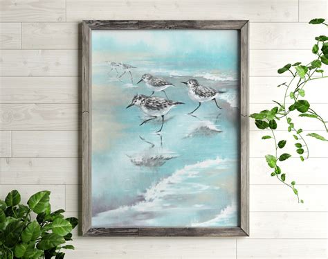Sandpiper Painting 1 Art Print Beach Cottage Decor Wall Art Etsy