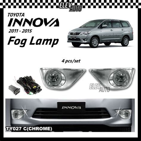 Toyota Innova 2011 2015 Fog Lamp Original Complete Set Crystal Clear