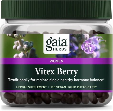 Gaia Herbs Vitex Berry árbol Casto Apoya El Equilibrio Hormonal Y La