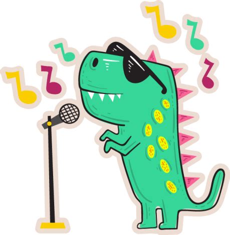 Stickers Dinosaure Musical TenStickers