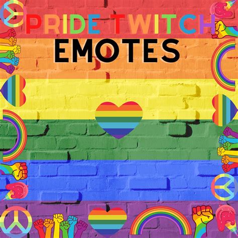 6 Pride Twitch Emote Pack Lgbtqia Emotes 112x112 Pride Etsy España