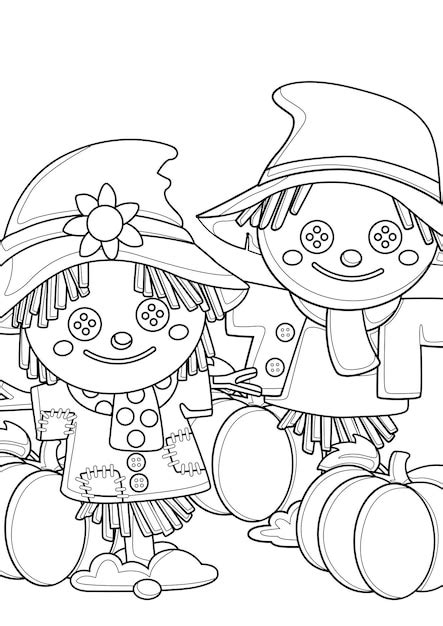 Coloriages D épouvantail De Printemps A4 Pour Enfants Et Adultes