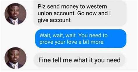 Woman Turns The Tables On Nigerian Scammer In Hilarious Text Exchange ...