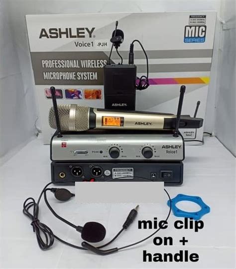 Jual Mic Wireless Ashley Voice 1 UHF Clip On Headset Handle Original Di