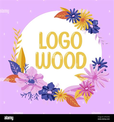 Texte montrant le logo inspiration Wood Mot écrit sur un dessin ou