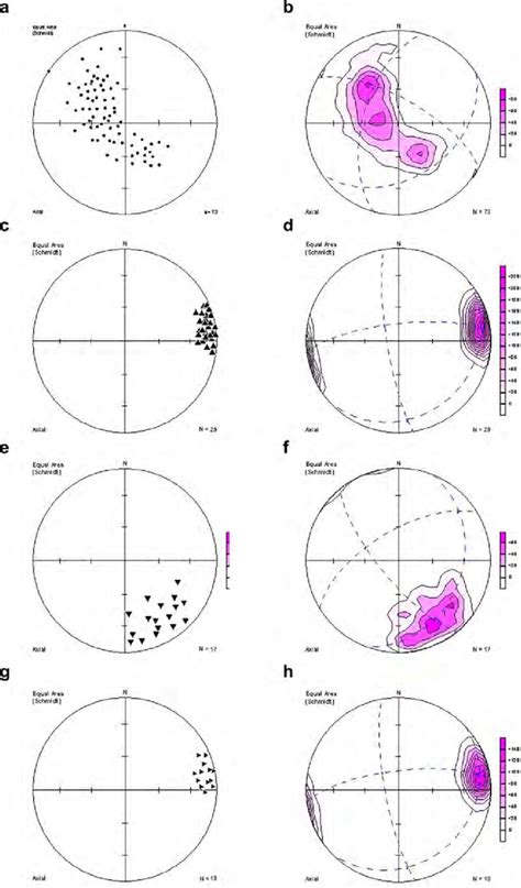 Stereonet Projections Equal Area Projection Lower Hemisphere Showing