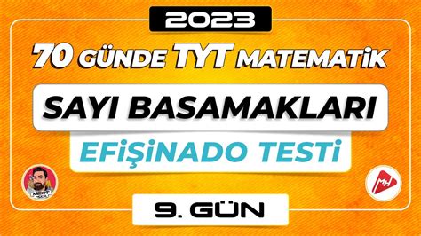 Say Basamaklar Efi Inado Testi G Nde Tyt Matematik Kamp G N