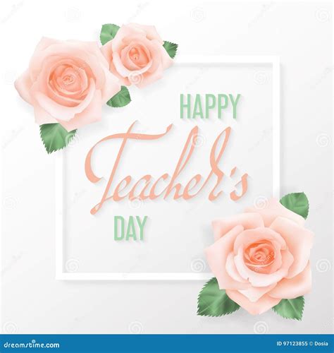 Teachers day card stock vector. Illustration of season - 97123855