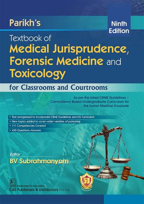 Buy Parikhs Textbook Of Medical Jurisprudence Forensic Medicine And