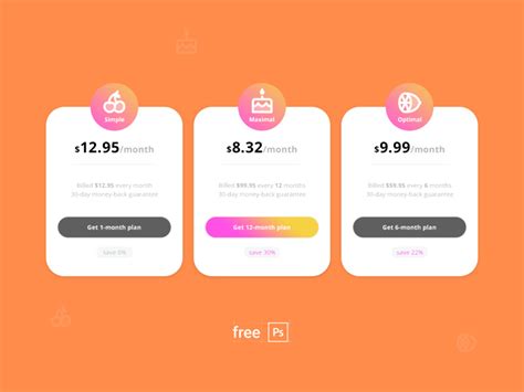 Choose Your Plan Design Template Free Psd Template Psd Repo