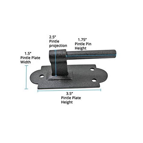 Renovators Supply Manufacturing Black Offset Strap Lift Off Pintle