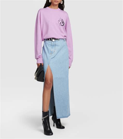 Asymmetric Denim Maxi Skirt In Blue JW Anderson Mytheresa