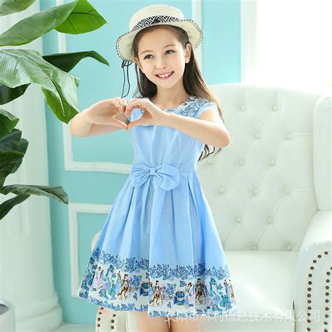 Girls Dresses 6 Girls Cotton Sleeveless Dresses 8 Summer Korean Prints ...