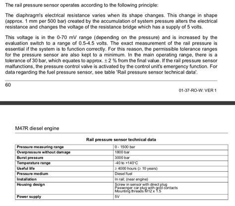 High Fuel Rail Pressure Sensor Voltage Landyzone Land Rover Forum