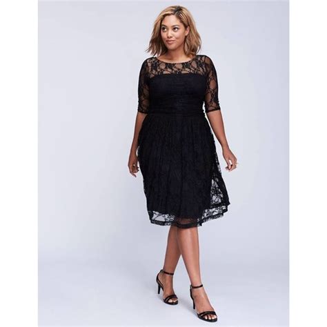 Kiyonna Dresses Kiyonna Womens Dress Black Lbd Lace Luna Style