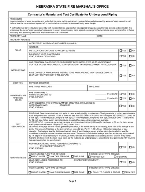 Fillable Online SF041 Contractor S Material And Test Certificate For