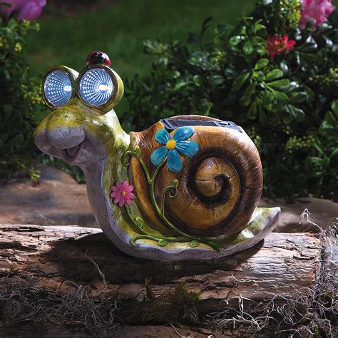 Snail Solar Garden Statue Party Supplies Outdoor Decor And Garden Home