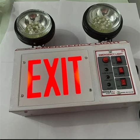 White Industrial Emergency Exit Lights Cabinet Metal At Rs 2700 In