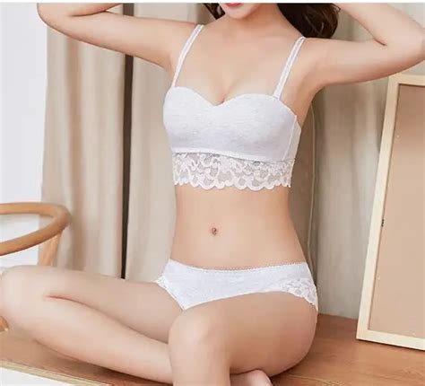 Wriufred Cotton Lace Underwear Bra Seamless Braandbrief Sets Sexy