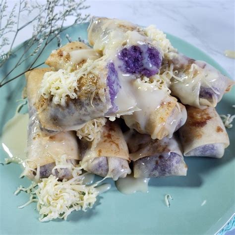 Ube Turon Malagkit Food Cheese Serving Ube