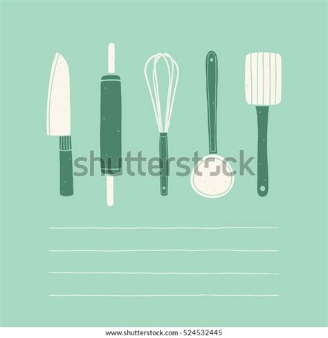 Hand Drawn Kitchen Utensils Vector Cooking Stock Vector Royalty Free 524532445 Shutterstock