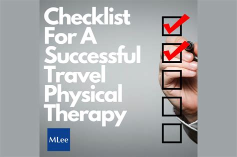 Checklist For A Successful Travel Physical Therapy Mlee Healthcare