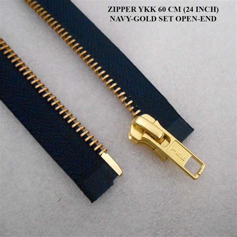 Jual Resleting Zipper Jaket YKK 60 Cm Atau 24 Inch Type Gigi Besi Warna