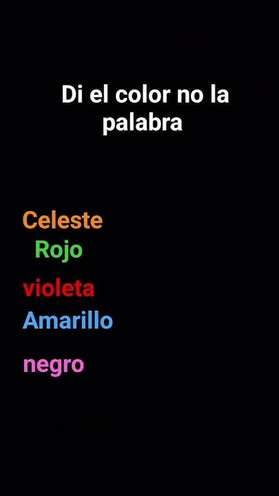 Di El Color No La Palabra Youtube