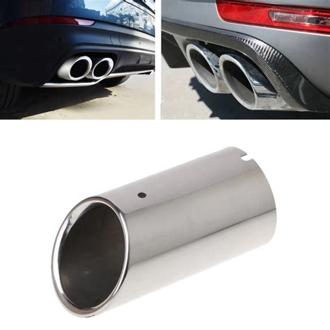 Pcs Car Styling Stainless Steel Exhaust Tip Muffler Pipe Cover Trim