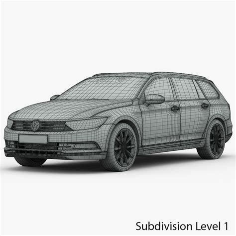 Variante Do Volkswagen Passat 2015 Modelo 3d 149 3ds Fbx Obj Max