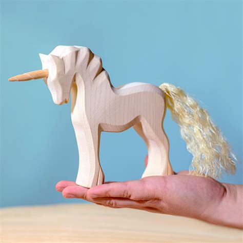 Unicorn Naked Natural Wooden Toy Handcrafted Bumbutoys