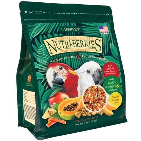 Tropical Fruit Nutri Berries For Macaws 3lb 1 36 Kg Lafeber Co